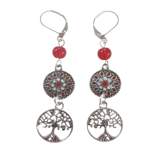 Boucles d'oreille arbre de vie