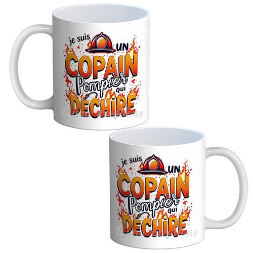 Mug copain pompier, un cadeau qui déchire !