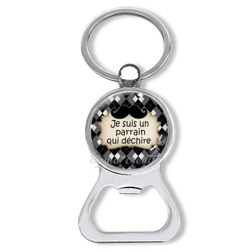 Porte clés parrain qui déchire, décapsuleur parrain