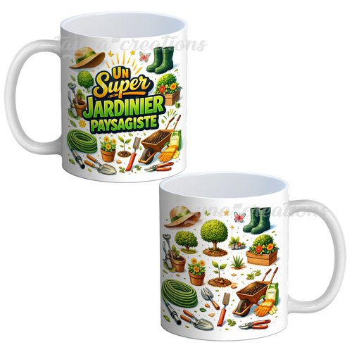 Mug jardinier paysagiste, cadeau homme , idée cadeau pour lui