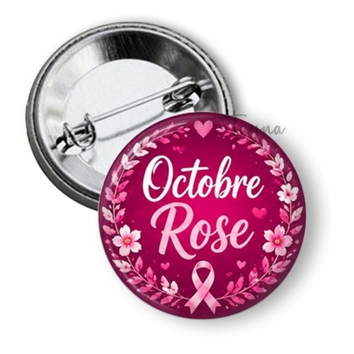 Badge octobre rose, 3 tailles