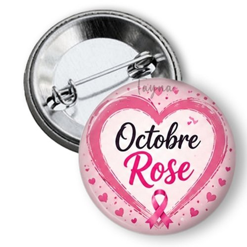 Badge octobre rose, 3 tailles