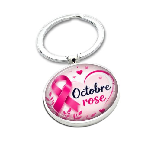Porte clé octobre rose