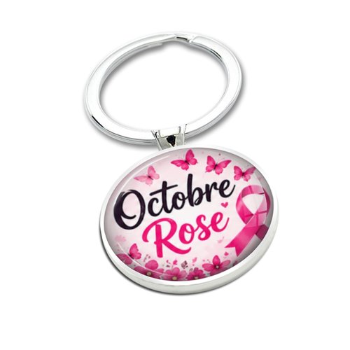 Porte clé octobre rose