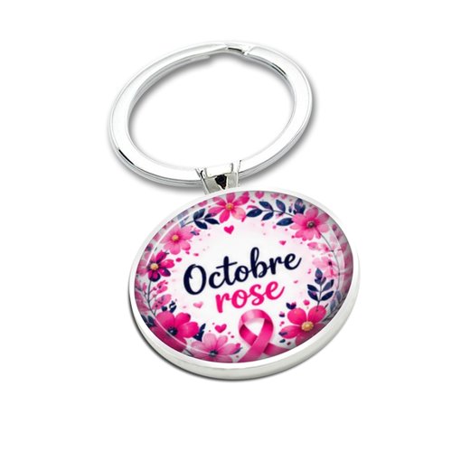 Porte clé octobre rose