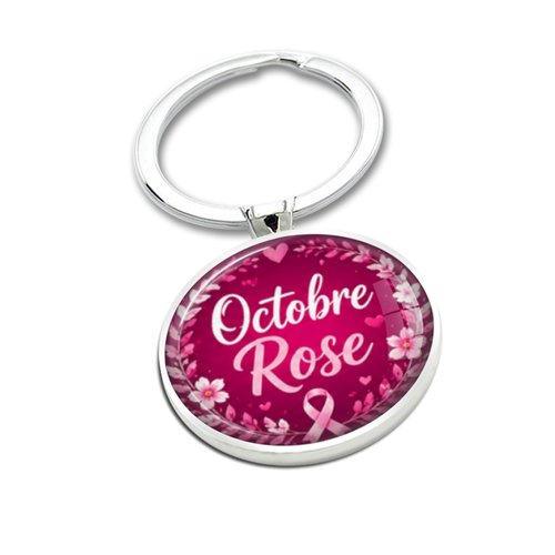 Porte clé octobre rose
