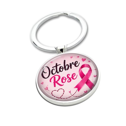 Porte clé octobre rose