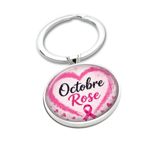 Porte clé octobre rose