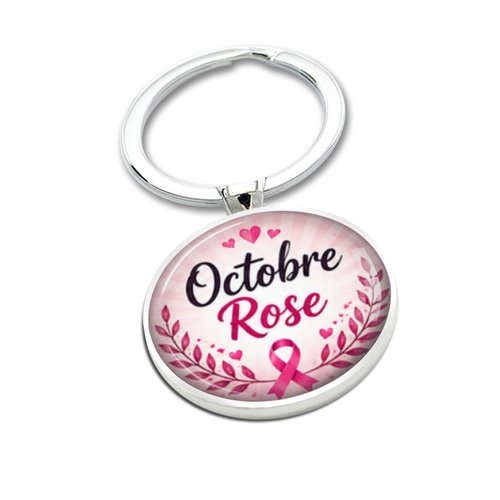 Porte clé octobre rose