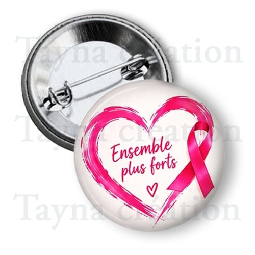 Badge octobre rose, 3 tailles