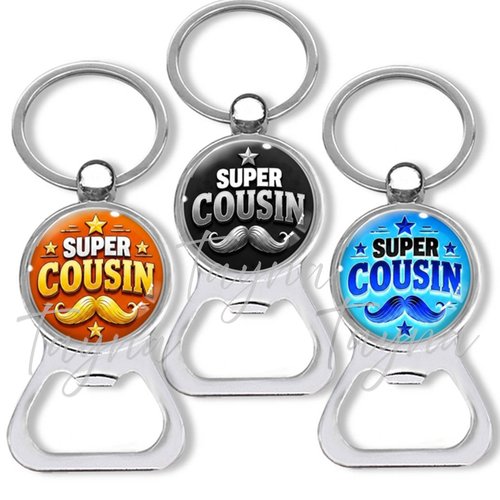 Porte clés cousin, décapsuleur super cousin