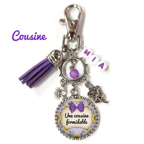Porte-clés cousine personnalisé – une cousine formidable