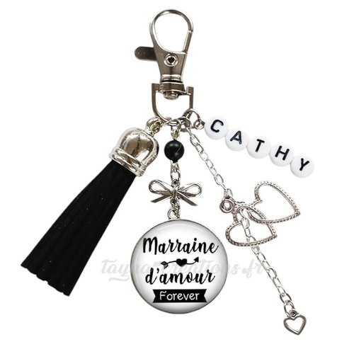 Porte-clés marraine d’amour forever – cadeau  personnalisé