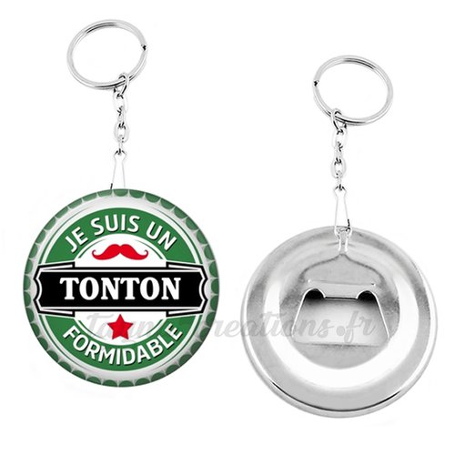 Porte clés décapsuleur tonton formidable