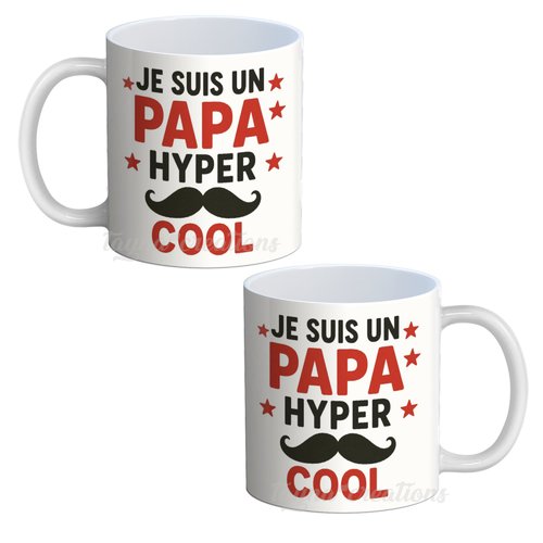Mug papa, tasse je suis un papa hyper cool