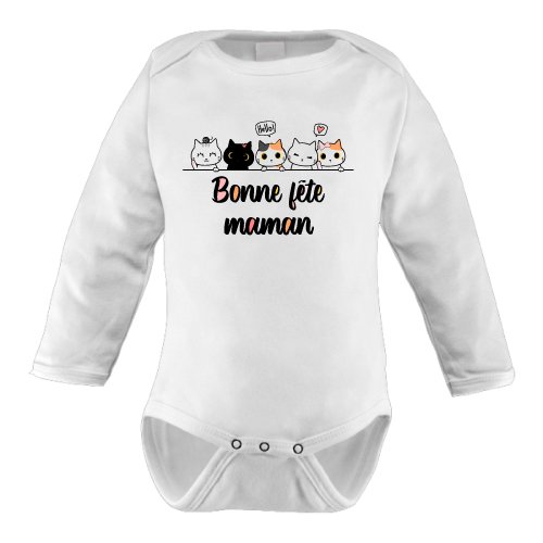 Body Bebe Bonne Fete Des Meres Personnalisable Un Grand Marche