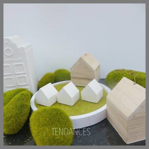 3 petits maisons en céramique pour decoré ou crée 