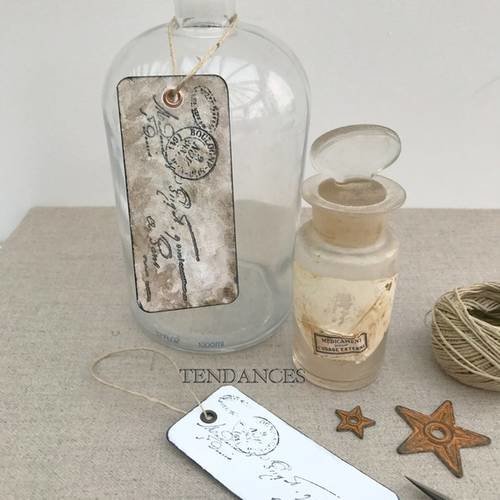 Etiquette metal rectangulaire souple patiner  impression timbre poste 