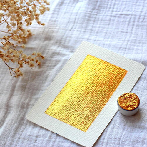 24k | hors serie | godet d’aquarelle céramique | aquarelle artisanale | métallisée | paillettes