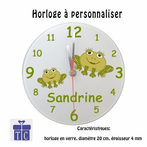 Personnalisez Une Horloge Grenouille Avec Un Prenom Ex Sandrine Un Grand Marche