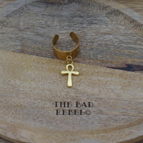 Original bague avec pendentif bague en acier inoxydable dore argente adjustable the bad rebel collection rings