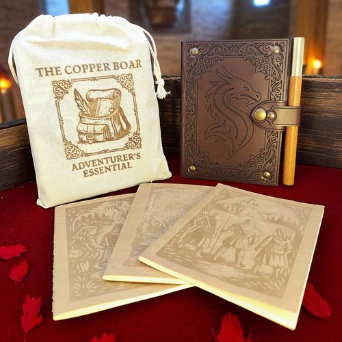 Carnet d'aventurier en cuir