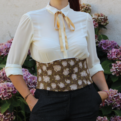 Serre-taille hortensia corset