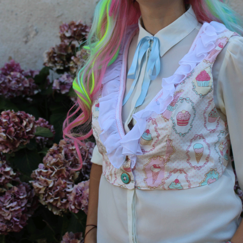 Gilet veston femme cupcake pastel