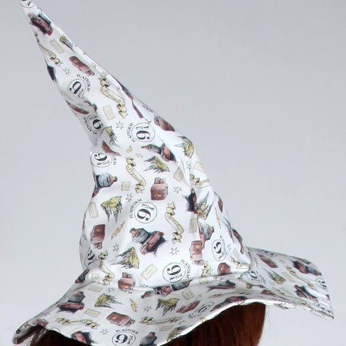 Chapeau de sorcière tissu harry potter