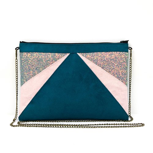 pochette bleu canard