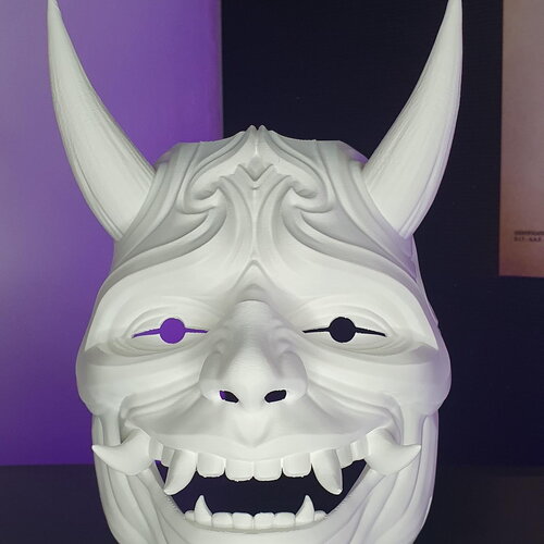 Masque oni imprimé 3d - décoration murale ou cosplay