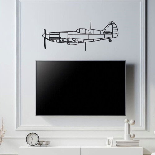 Décor mural - silhouette d'avion de chasse - dewoitine 520
