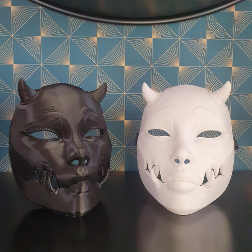 Masque de kuchisake-onna - femme à la bouche fendue - cosplay horreur japonais
