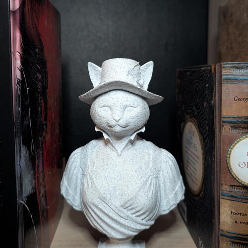 Buste couple lady and gentleman chat