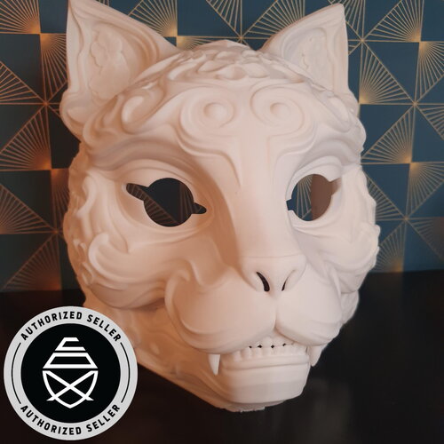 Masque kitsune articulé - impression 3d haute qualité