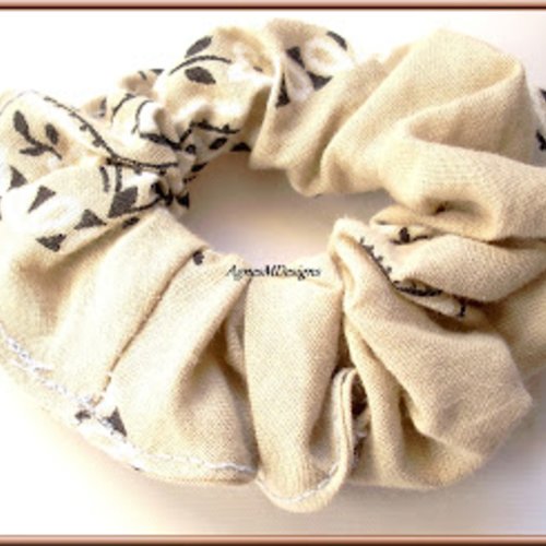 Accessoire de coiffure de créatrice couture western cachemire bandana beige