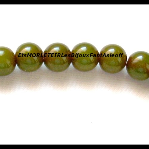 Lot de perles acryliqueron de vert foncé 6 mm x 10