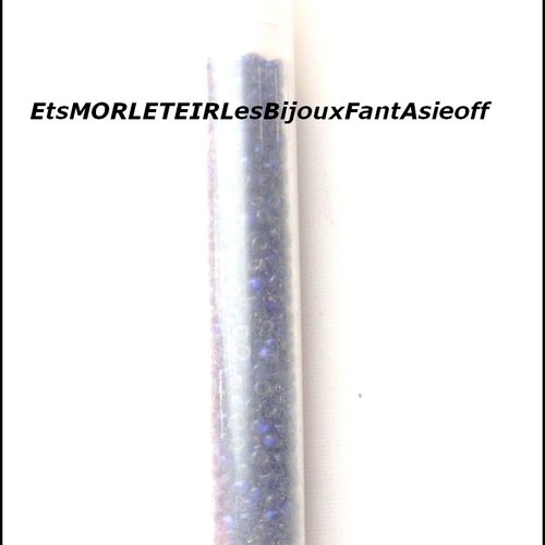 Tube de rocailles bleues marine 2 mm x8 gr kdokids