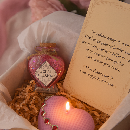 Coffret cadeau saint valentin fait main