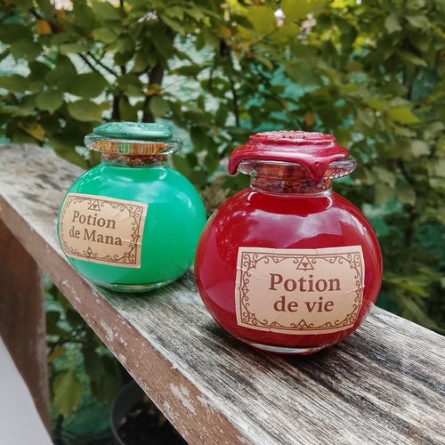 Potion rouge et verte