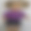 Vêtement de poupée de 40 cm (ref 58) : short + chemisier violet