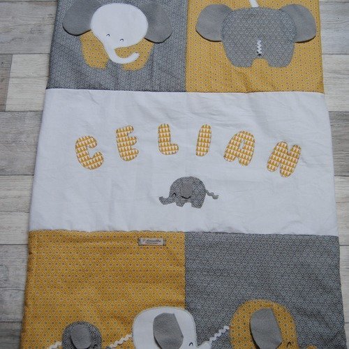 Couverture Bebe Pour Celian Theme Elephants Un Grand Marche