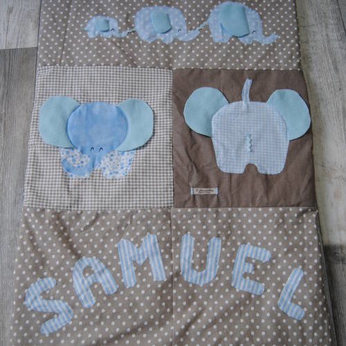 Couverture Bebe Personnalisable Theme Elephants Pour Samuel Un Grand Marche