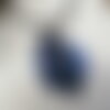 Collier &quot;matisse&quot; en cuir bleu.