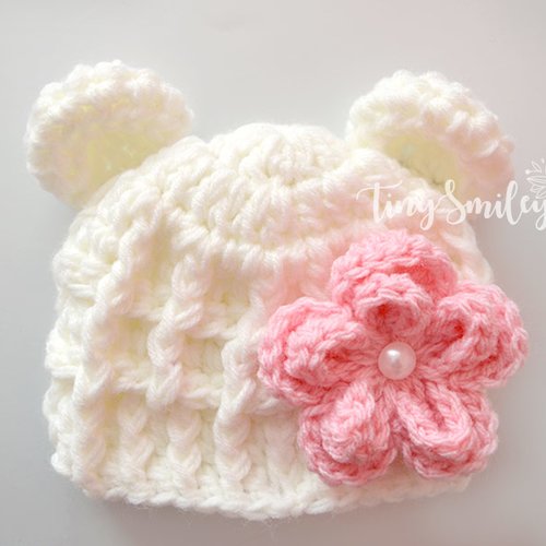 Bonnet bébé ourson nounours naissance