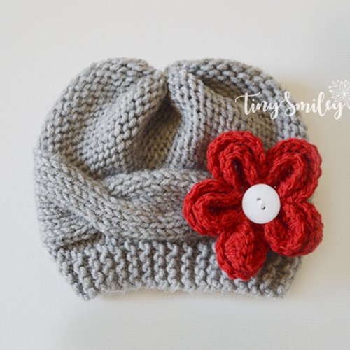 Bonnet Bebe Crochete En Rose Turban Gris Bonnets Naissance Au Crochet Un Grand Marche