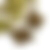 Boucles d'oreille bohèmes, originales, macramé, vert, bronze, argent, losange