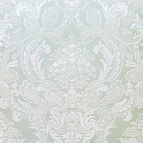 Papier scrapbooking embossed 30.5 x 30.5 cm wallpaper vintage green coll. carol wilson usa vert blanc