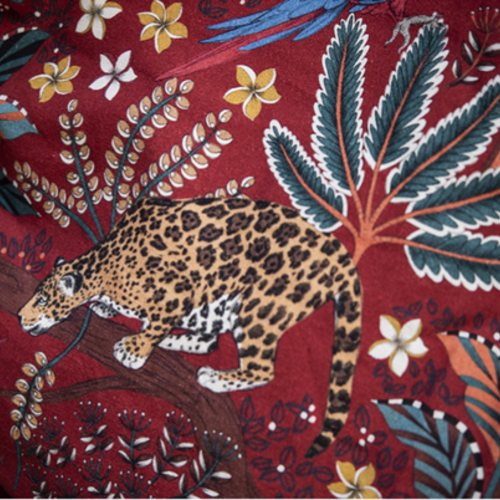 Tissu coton animaux, tissu à motifs oiseaux, fibre textile, rideau siège tenture, textile ameublement, garniture, etoffe, tapisserie,