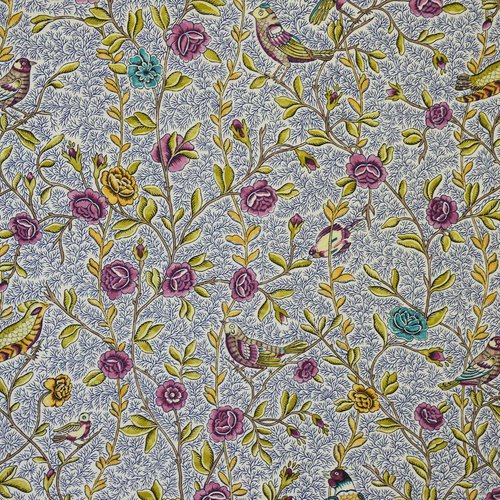 Tissu d'ameublement coton fleurs oiseaux de haute qualité au mètre, patchwork, etoffe, tissu épais, textile coloré haut de gamme, rid